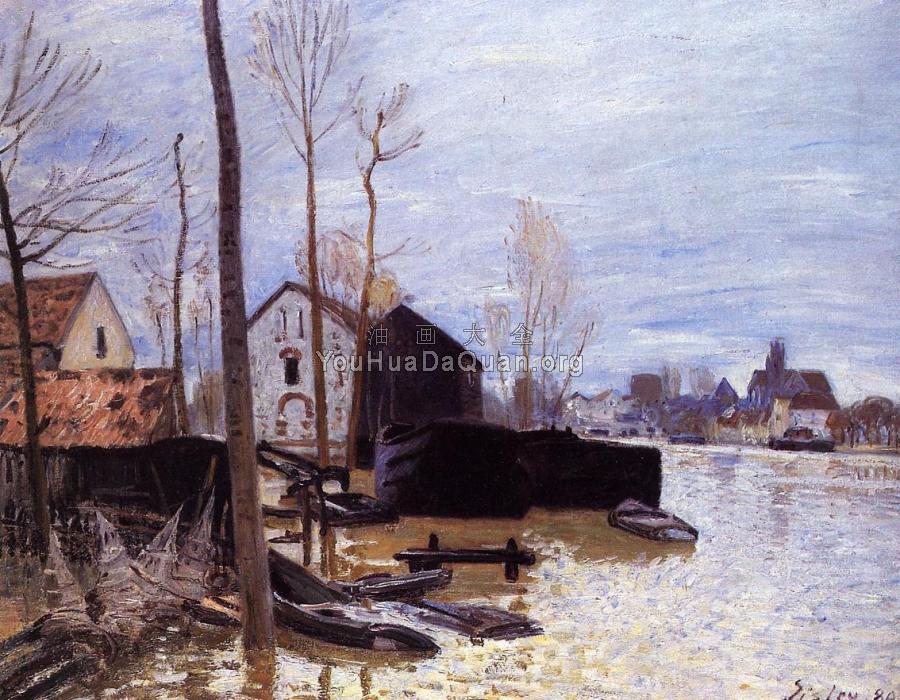 Flooding at Moret - 阿尔弗莱德·西斯莱